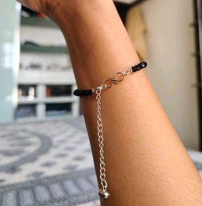 Black Beaded Butterfly Anklet And Braclet