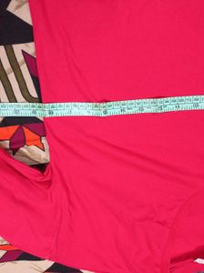 Red V-Neck Long Sleeve Top