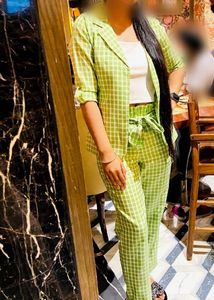 Green Checkered co-ord set