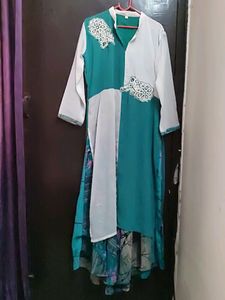 Gher Wali Frock Style Printed Kurti