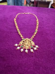 One Gram Lakshmi Devi Gold Necklace