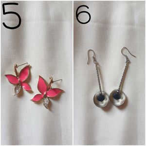 15  Pair Of  Combo Flower Earrings