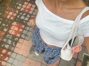 White Off-Shoulder Crop Top