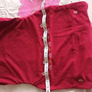 Red Embroidered Kurta with dupatta