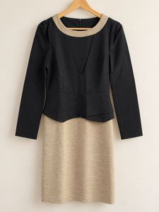 Chic Black & Beige mini  Dress