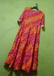 Bandhani Long Dress For Womens