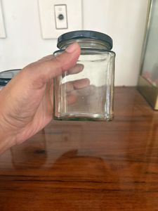 set of glass jar