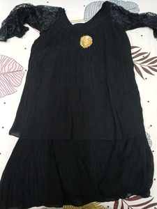 womens black a line dress