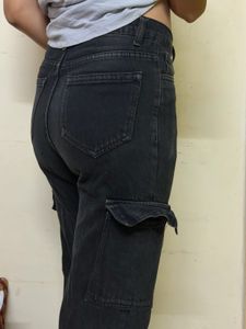 Black Cargo Jeans