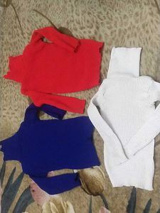 Colourful High Neck Sweaters  Premium Quality