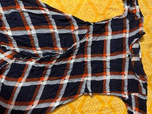 Stylish Plaid  Kurti