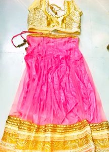 Gorgeous Pink &amp; Gold Lehenga Choli