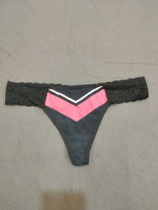 Stylish Pink &amp; Black Thong Panty💥
