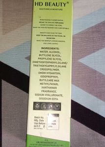 HD Beauty Soothing Aloe Vera Gel Mist