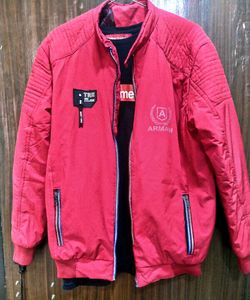 Red Bomber jacket
