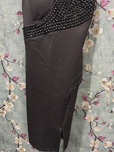 Stunning Black Embellished Halter Neck Dress
