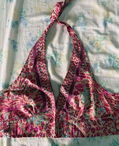 💐Boho Print Halter Neck Blouse