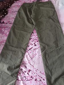 Olive Green Casual Pants