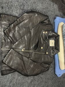 Classic Black Faux Leather Biker Jacket