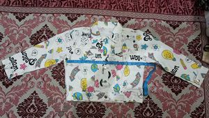 Funky Cartoon Print Jacket