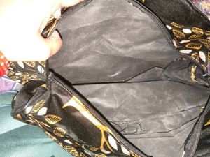 New Stylish Black &amp; Gold Tree Print Travel Bag