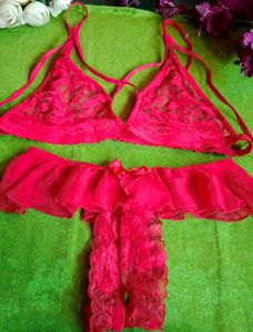Red Lace Lingerie Set
