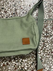 Light Green Canvas Crossbody Bag