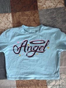 Light Blue  Crop Top