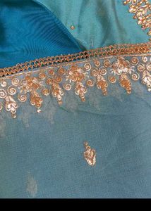Elegant Blue Embroidered Kurta Set