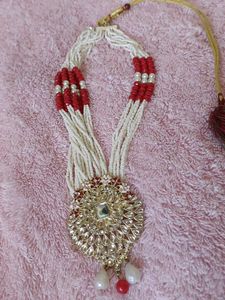Beaded Necklace with Pendant