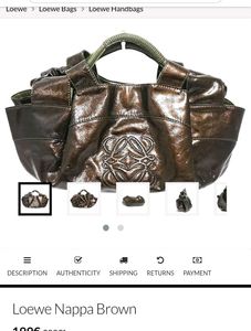 Loewe Brown Patent Leather Bag