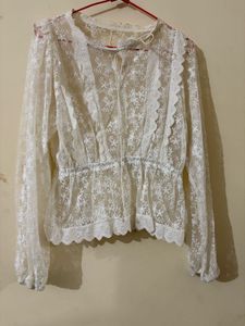 Elegant Lace Long Sleeve Top