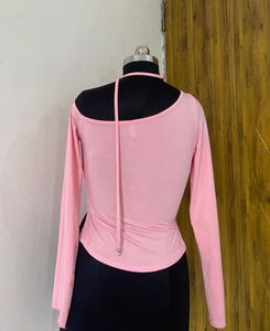 Cute Pink Long Sleeve Top