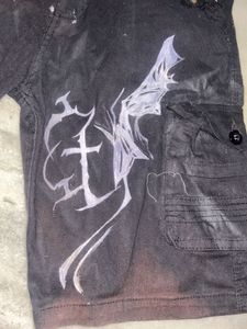 hand painted Jorts