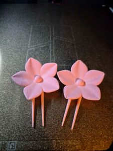 Cute Pink Flower Hair Clip-Set of 2