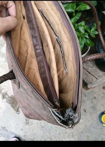 Embossed Leather Tote Bag