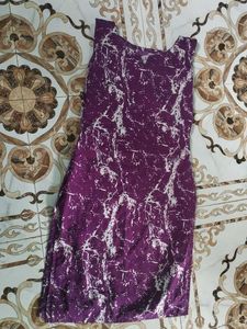 Purple Marble Print Dress