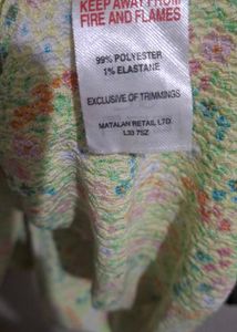 Matalan Girls Green Floral Cold Shoulder Dress – A