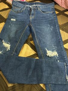 Blue Skinny Jeans Low Rise
