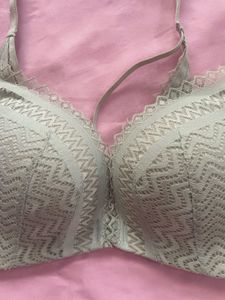 Light Blue Lace Push Up Bra