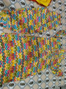 Vibrant Zigzag Print Kurta Set