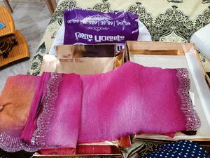Stunning Embellished Ombre Saree