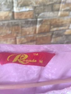 Beautiful Mauve Printed Kurta with Lace