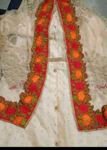 Cream Anarkali Gown
