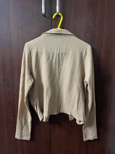 Textured Button-Up Shirt
