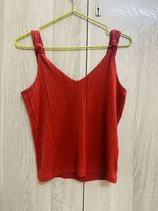 Red Sleeveless Top