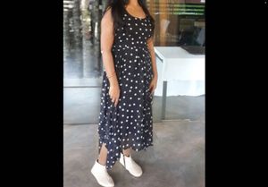 Polka Dot Chiffon Dress