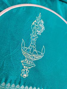 Hand-painted crepe saree
