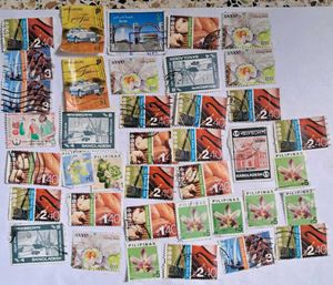 39 stamps of mix Asian countries.