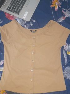 Stylish Button-Up Short Sleeve Top